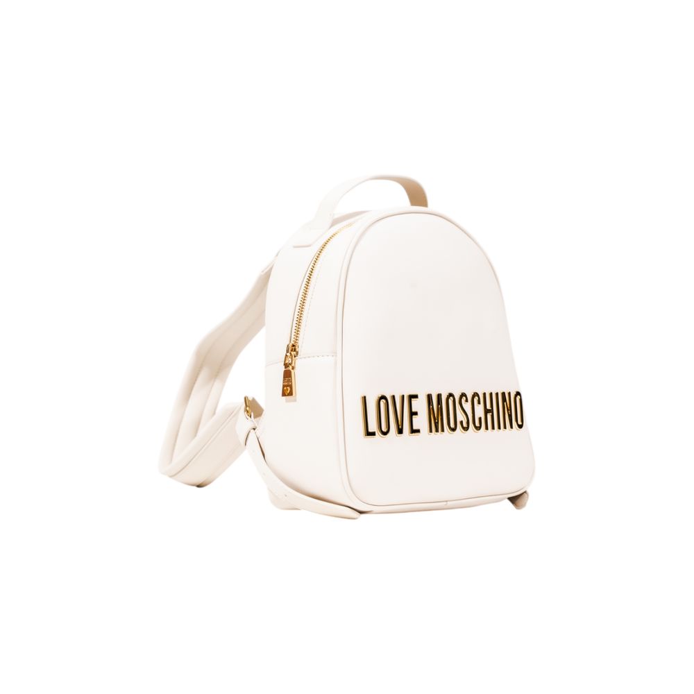 Love Moschino Beige Polyethylene Backpack | Regal Royce