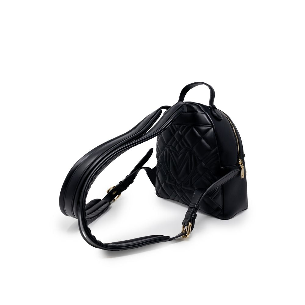 Love Moschino Black Polyethylene Backpack | Regal Royce