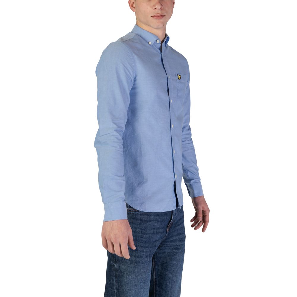 Lyle & Scott Blue Organic Cotton Dress Shirt | Regal Royce