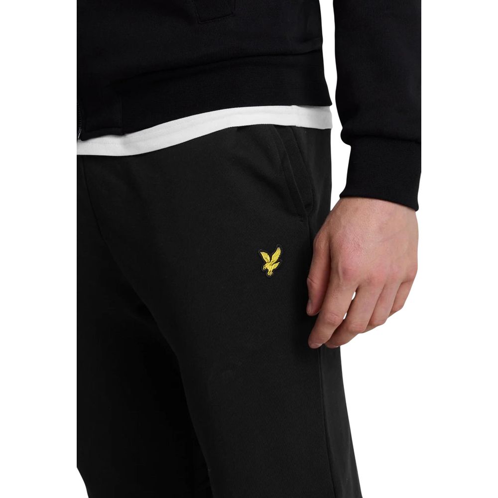 Lyle & Scott Black Cotton Joggers (Workout Pants) | Regal Royce