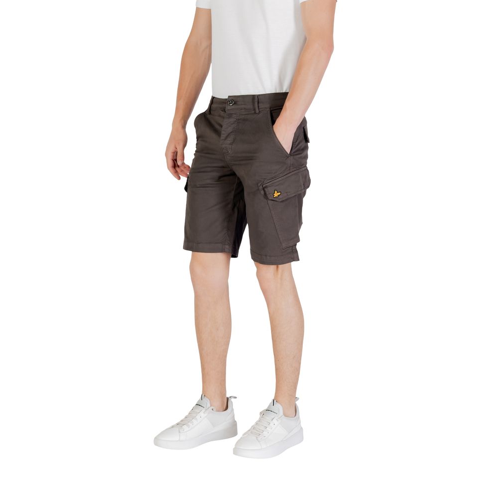 Lyle & Scott Gray Cotton Bermuda Shorts | Regal Royce