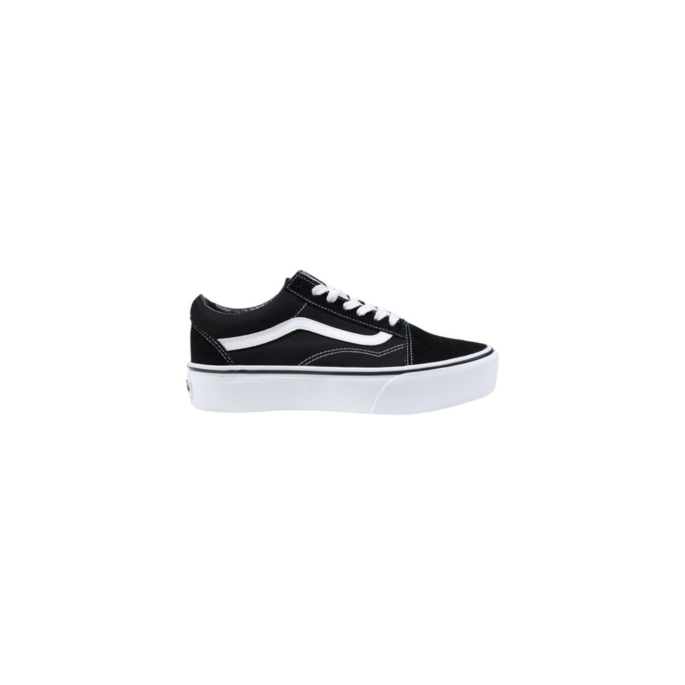 Vans Black And White Fabric Platform Sneakers | Regal Royce