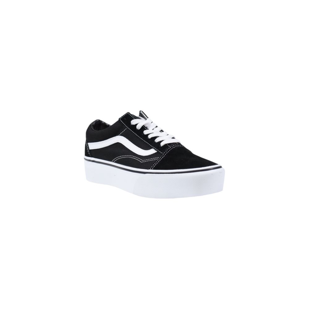 Vans Black And White Fabric Platform Sneakers | Regal Royce
