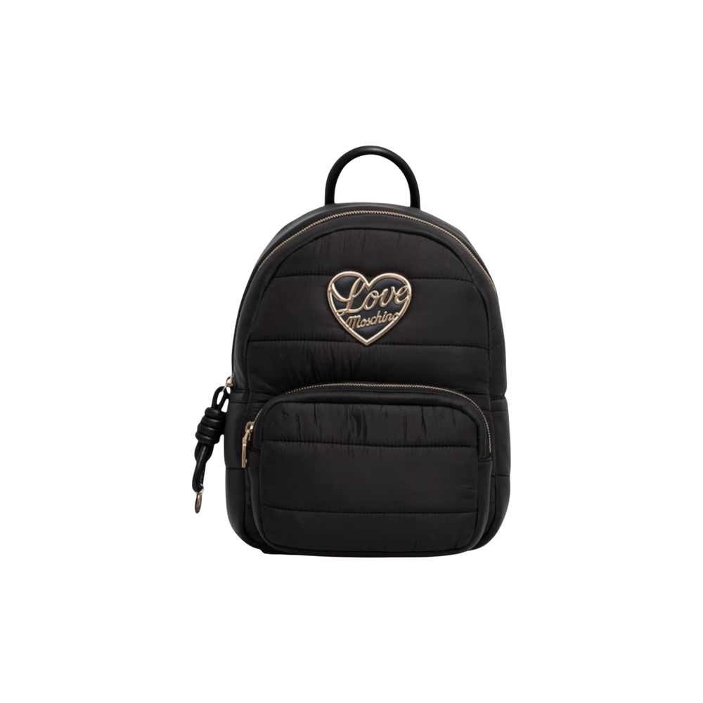 Love Moschino Black Nylon Backpack | Regal Royce
