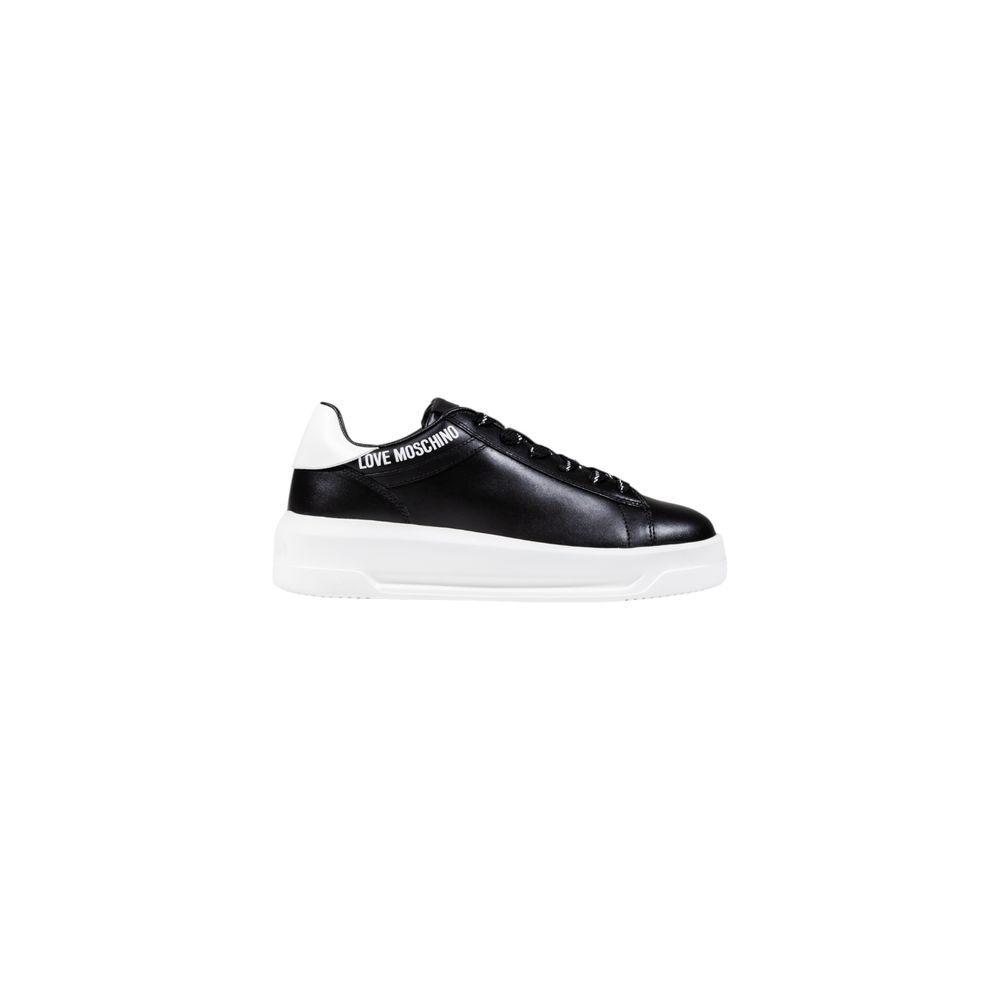 Love Moschino Black And White Synthetic Chunky Sneakers | Regal Royce