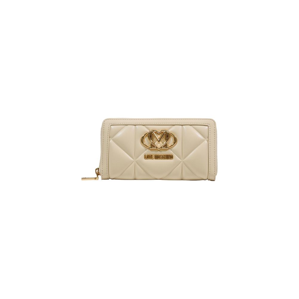 Love Moschino Cream Artificial Leather Wallet | Regal Royce
