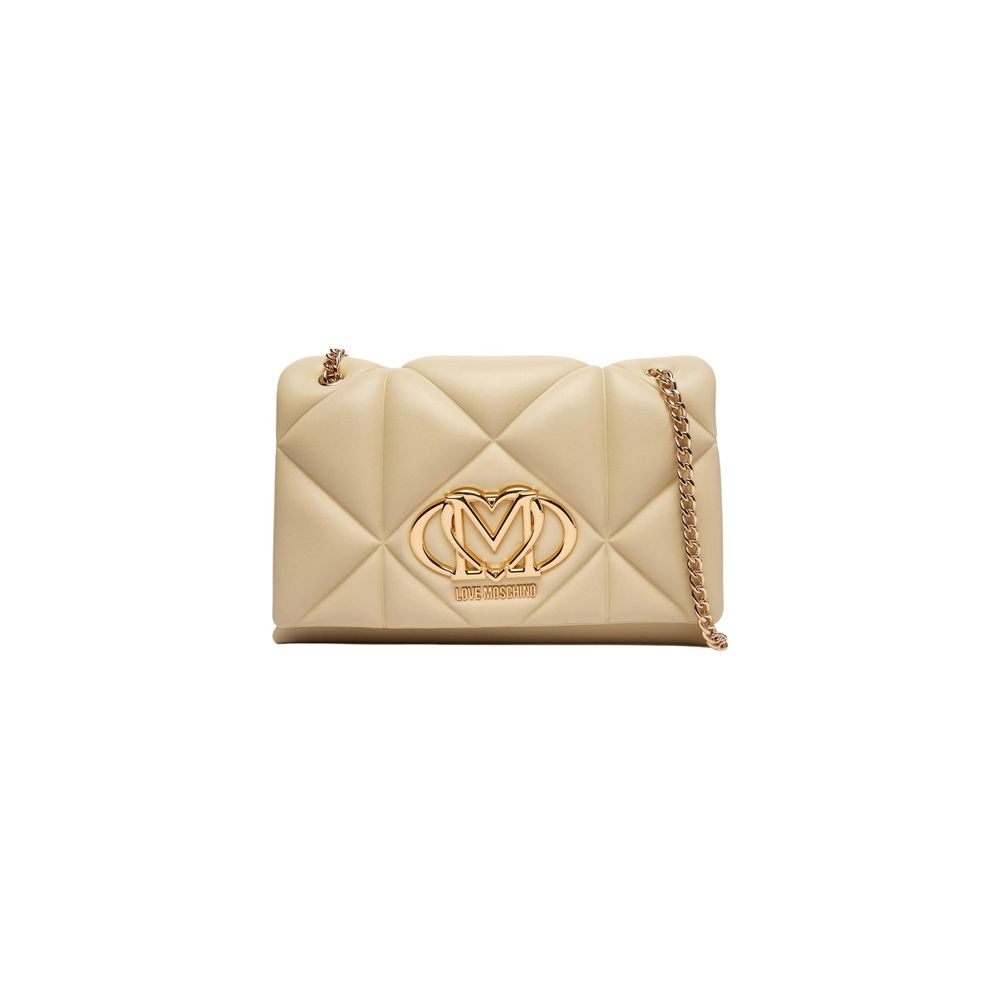 Love Moschino Beige Artificial Leather Handbag | Regal Royce