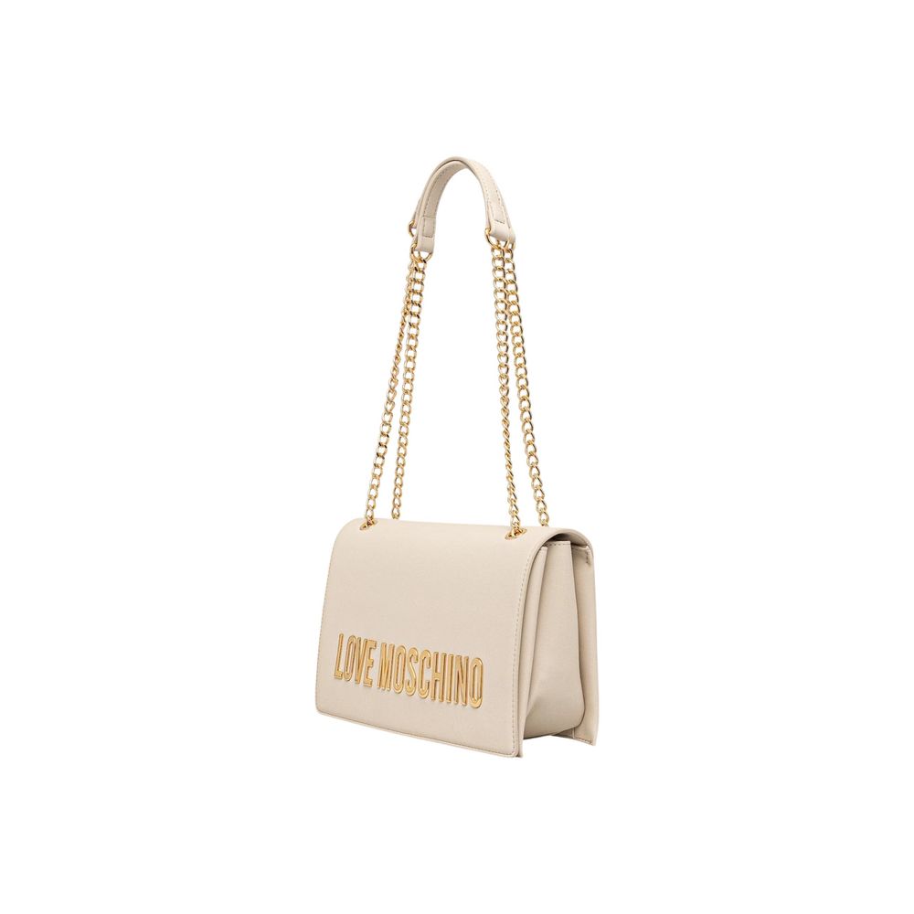 Love Moschino Beige Polyethylene Handbag | Regal Royce