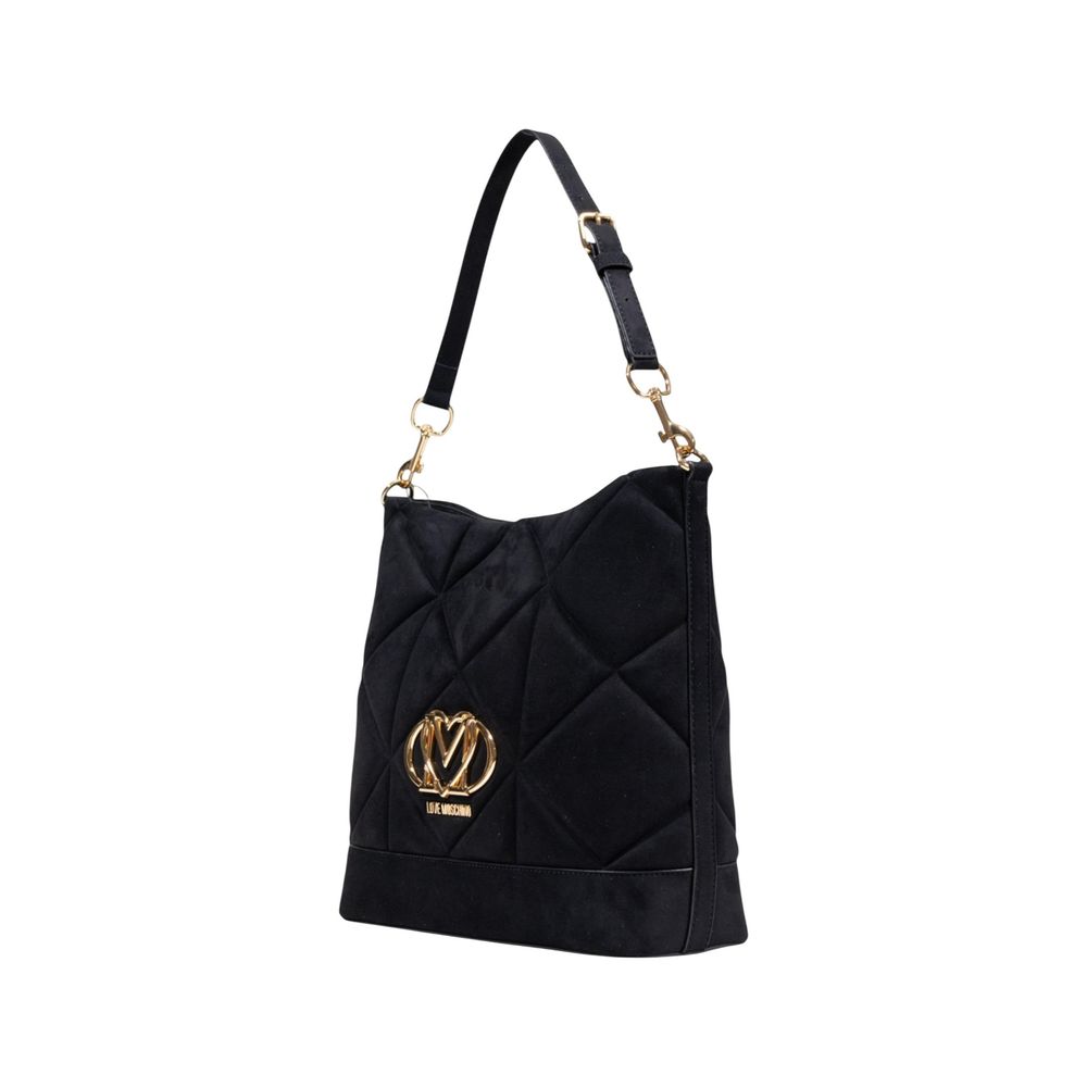 Love Moschino Black Suede Leather Handbag | Regal Royce