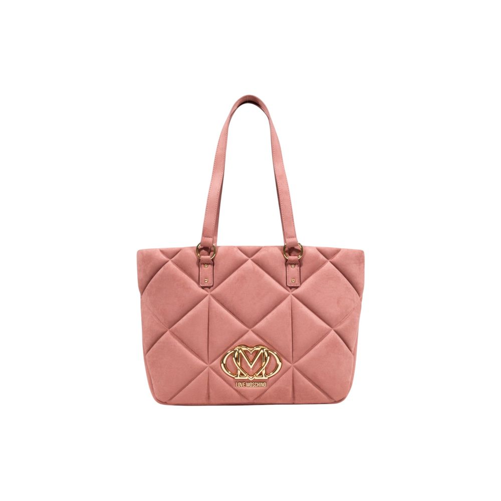 Love Moschino Pink Suede Leather Handbag | Regal Royce