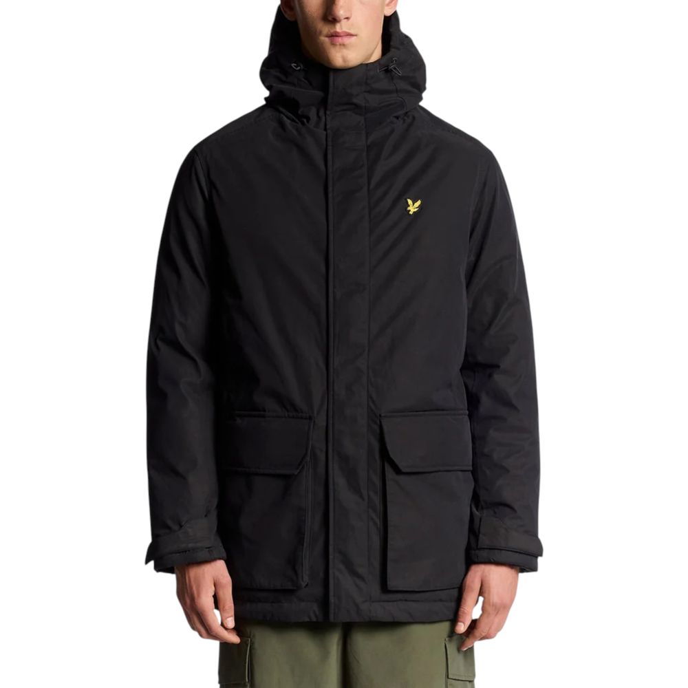 Lyle & Scott Black Polyester Parka | Regal Royce