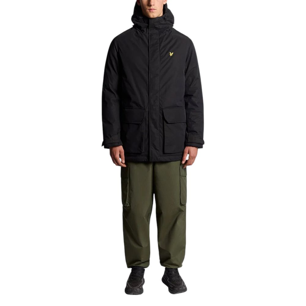 Lyle & Scott Black Polyester Parka | Regal Royce