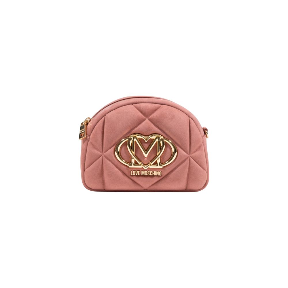 Love Moschino Pink Suede Leather Handbag | Regal Royce