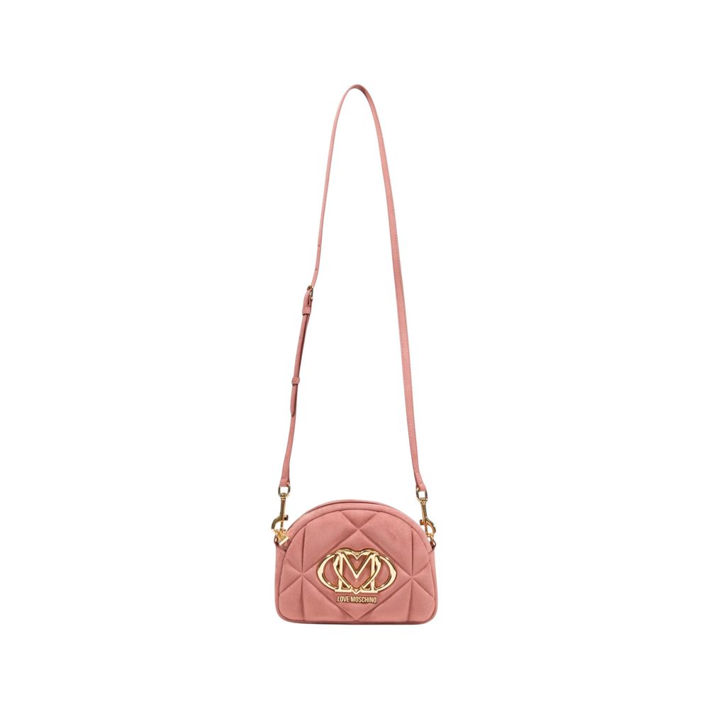 Love Moschino Pink Suede Leather Handbag | Regal Royce