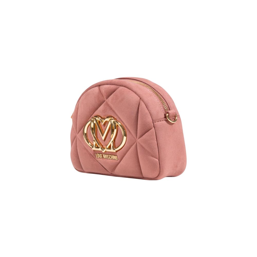 Love Moschino Pink Suede Leather Handbag | Regal Royce