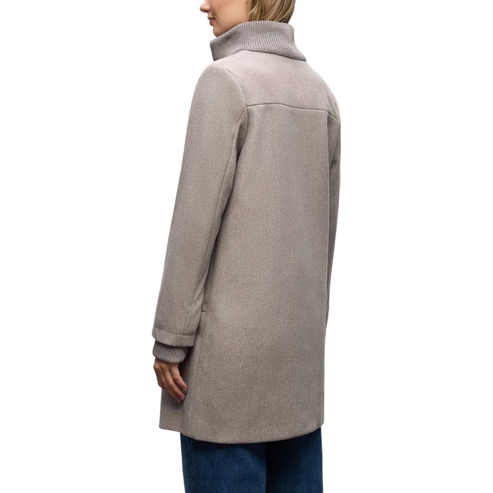 Street One Gray Polyester Coat | Regal Royce