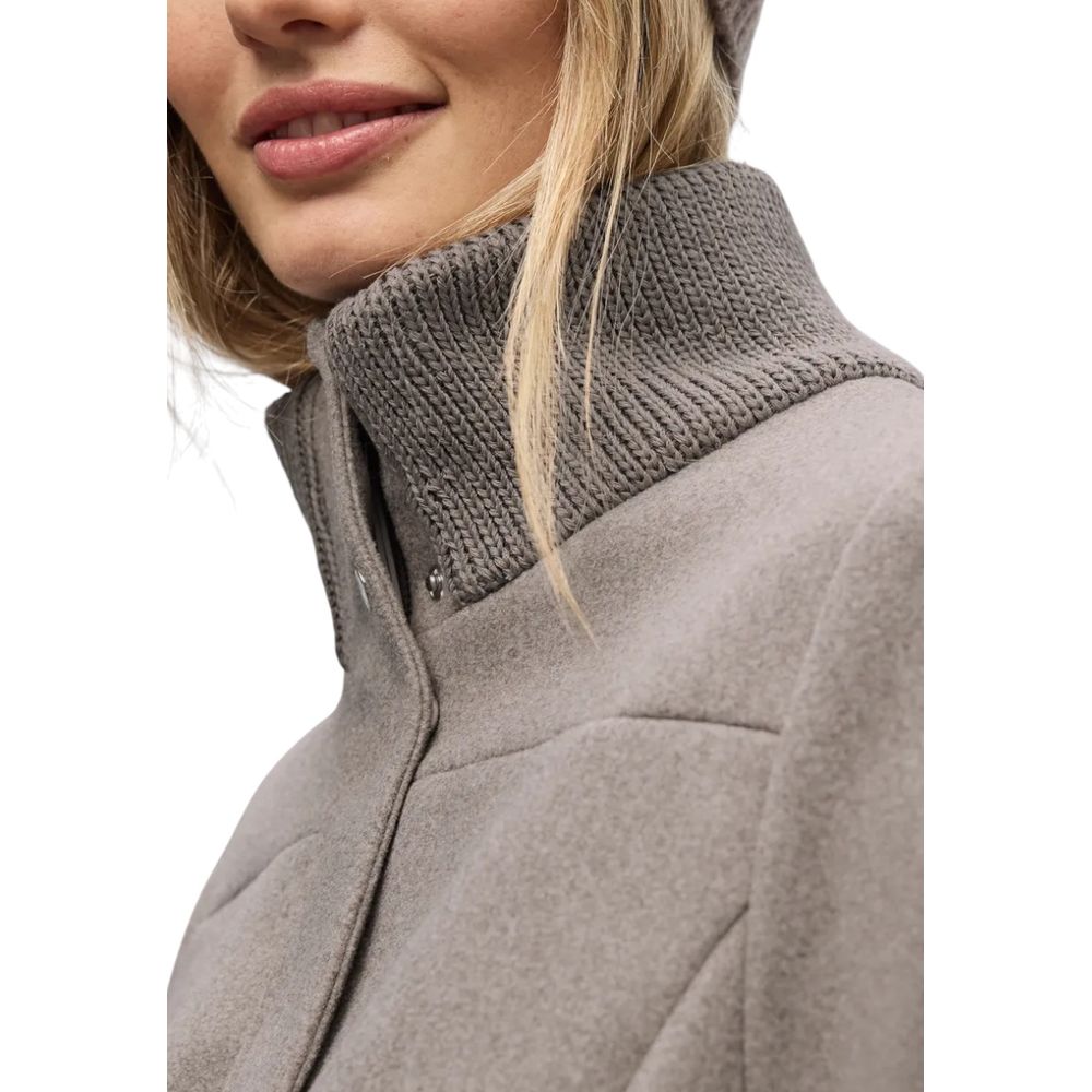 Street One Gray Polyester Coat | Regal Royce
