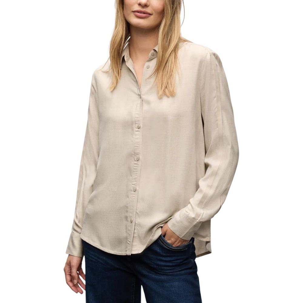 Street One Beige Viscose Blouse | Regal Royce