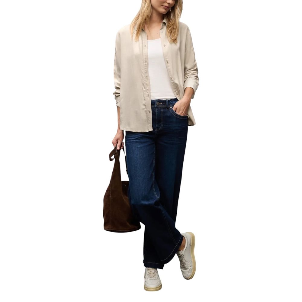 Street One Beige Viscose Blouse | Regal Royce