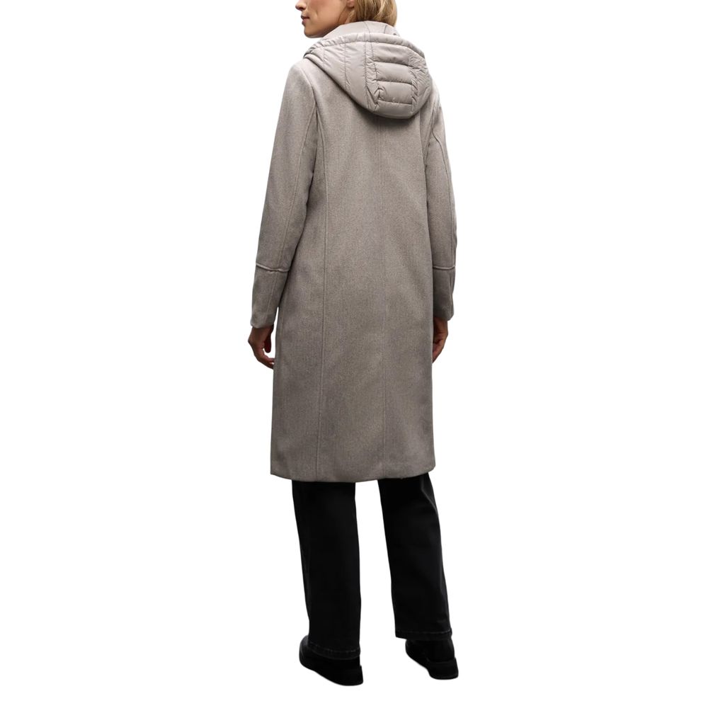 Street One Beige Polyester Coat | Regal Royce