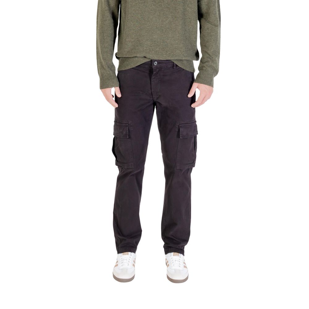 Lyle & Scott Black Cotton Cargo Pants | Regal Royce
