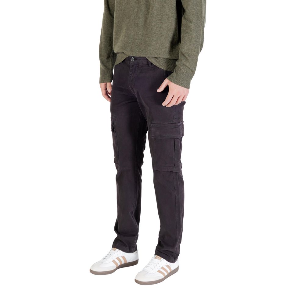 Lyle & Scott Black Cotton Cargo Pants | Regal Royce