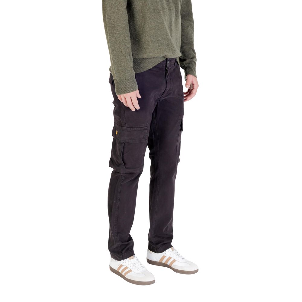 Lyle & Scott Black Cotton Cargo Pants | Regal Royce