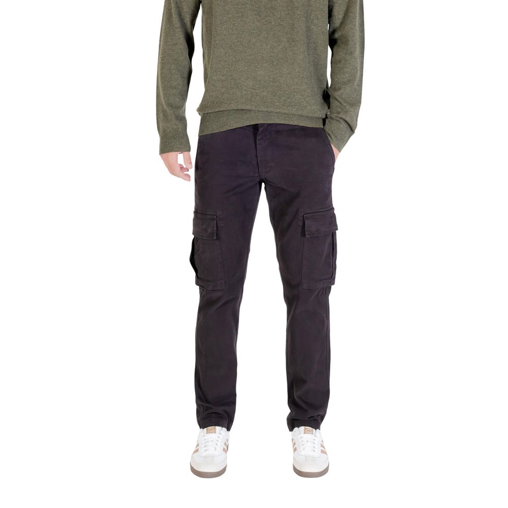 Lyle & Scott Black Cotton Cargo Pants | Regal Royce