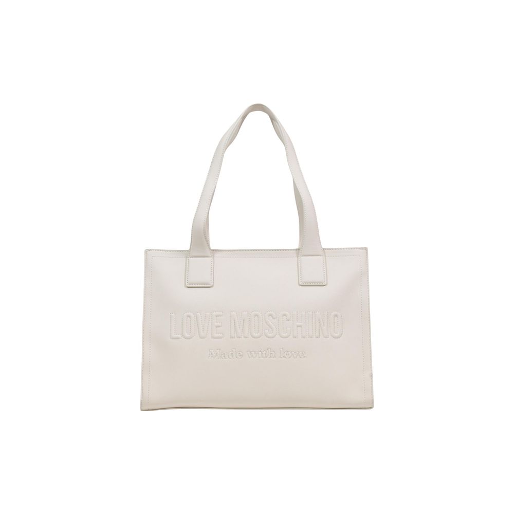 Love Moschino Beige Polyethylene Handbag | Regal Royce
