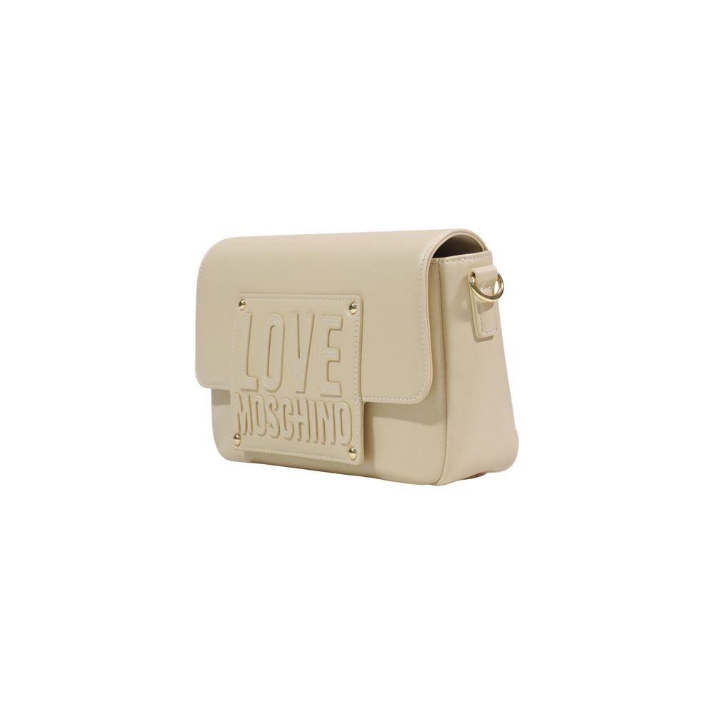 Love Moschino Cream Polyethylene Handbag | Regal Royce