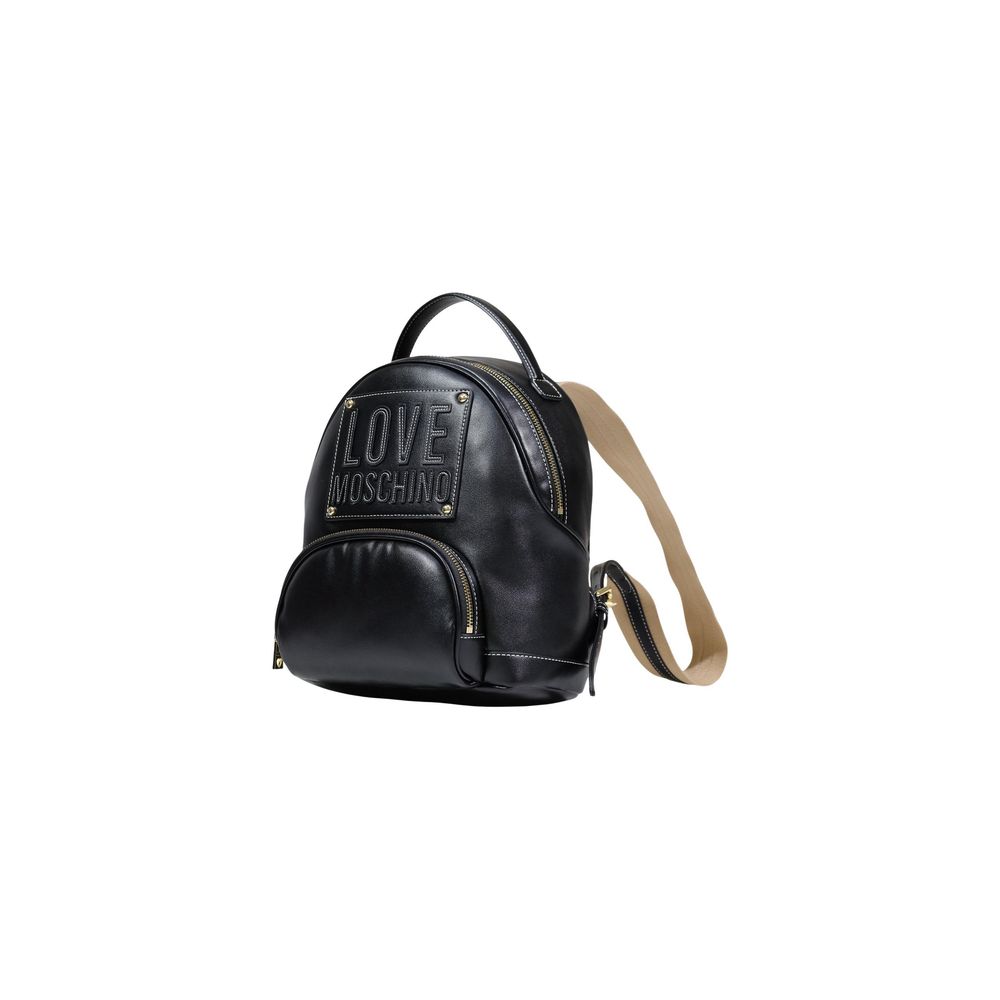 Love Moschino Black Polyethylene Backpack | Regal Royce