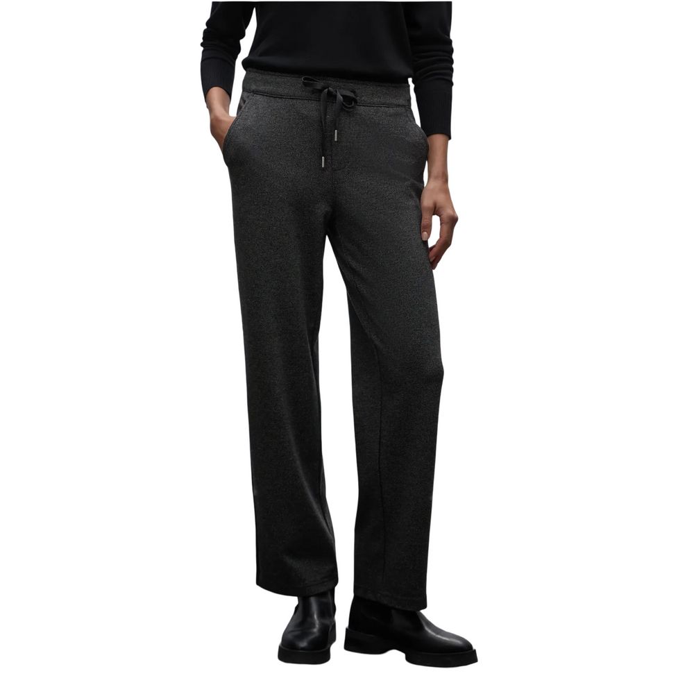 Street One Black Viscose Casual Pants | Regal Royce