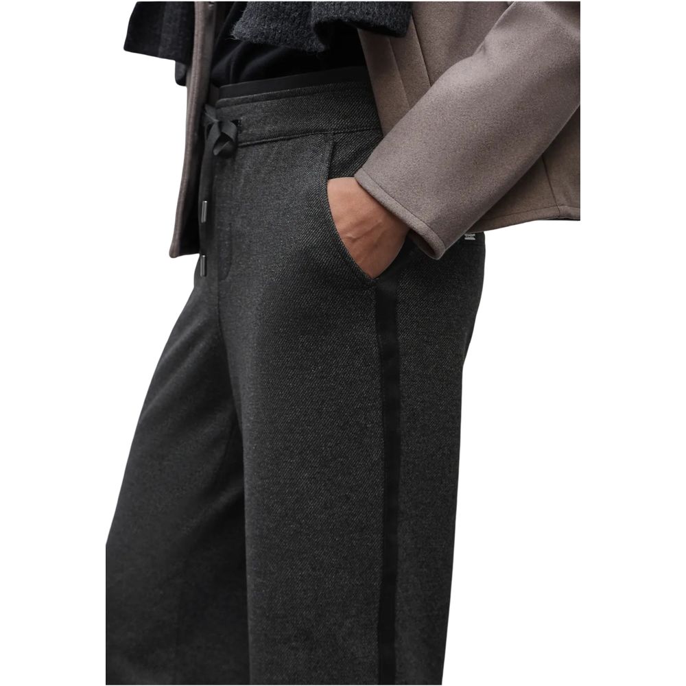 Street One Black Viscose Casual Pants | Regal Royce