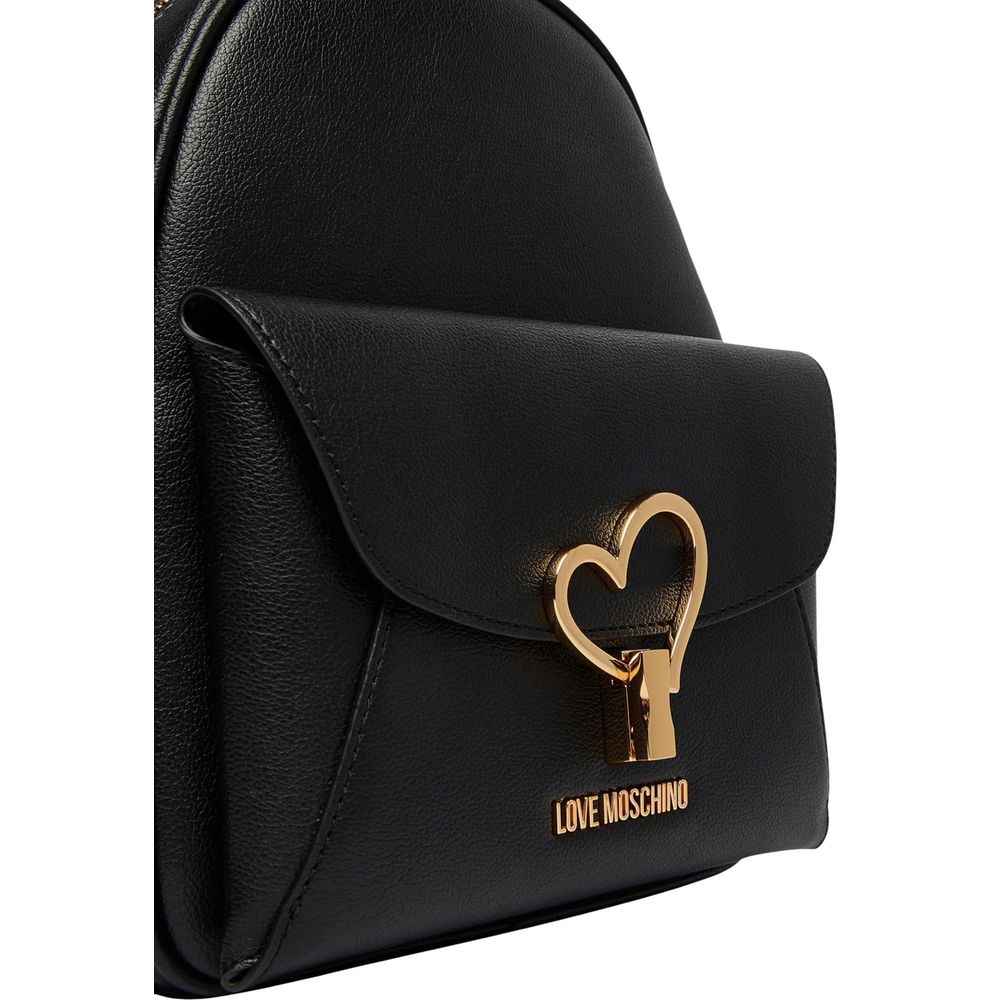 Love Moschino Black Polyethylene Backpack | Regal Royce