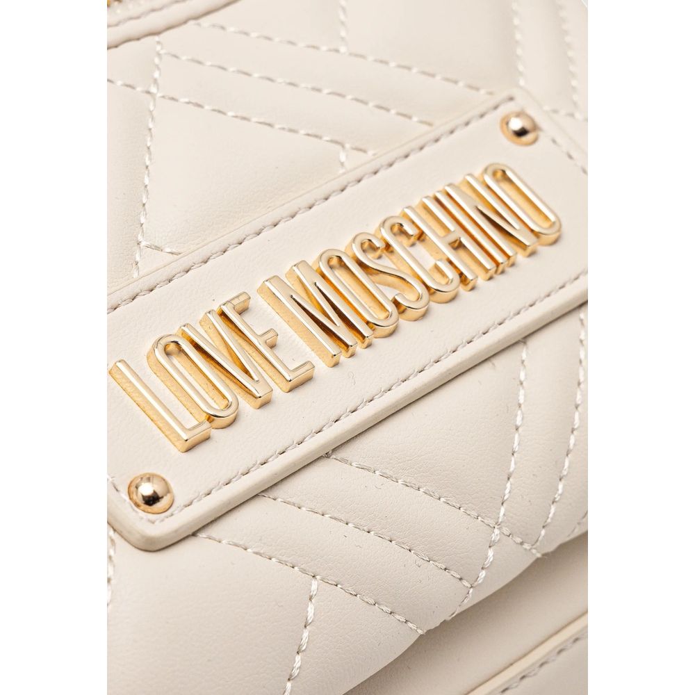 Love Moschino Beige Polyethylene Backpack | Regal Royce
