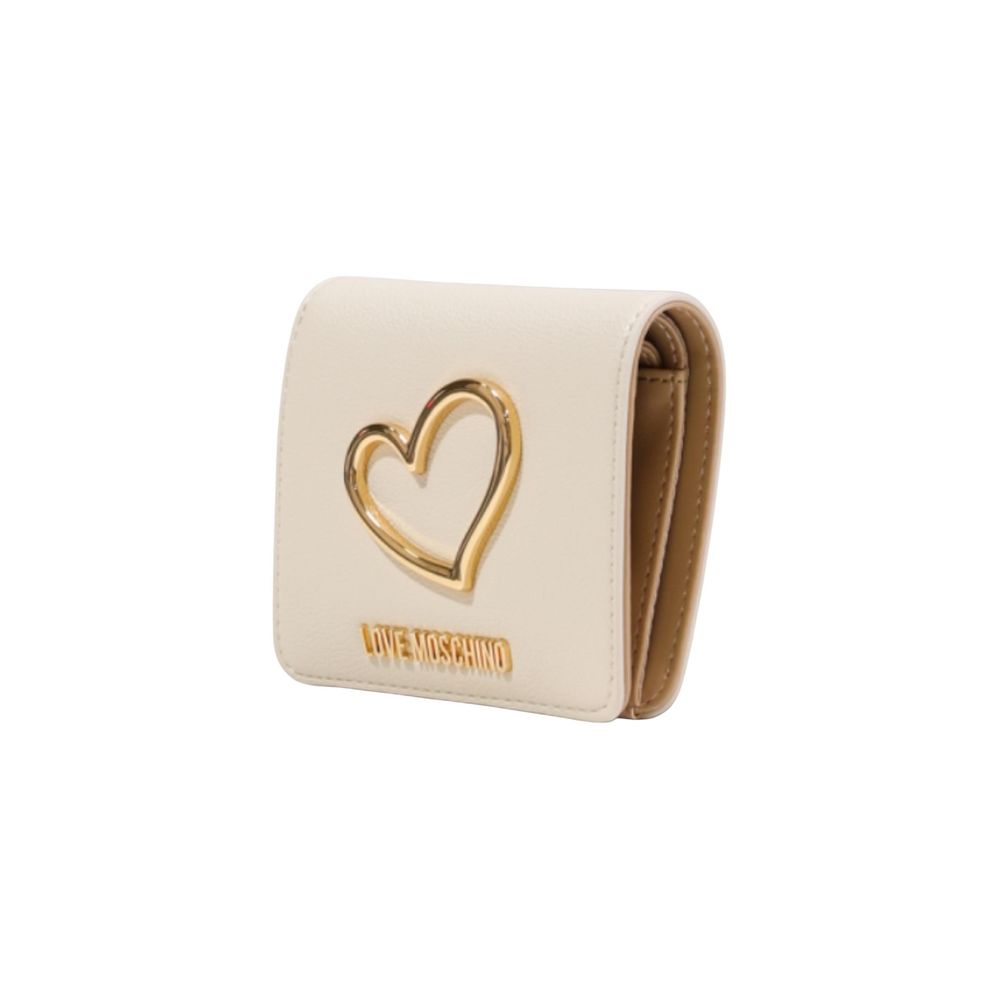Love Moschino Beige Polyethylene Wallet | Regal Royce