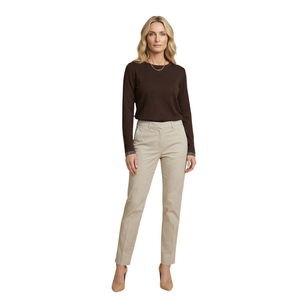 Street One Brown Cotton Long Sleeve T-Shirt | Regal Royce