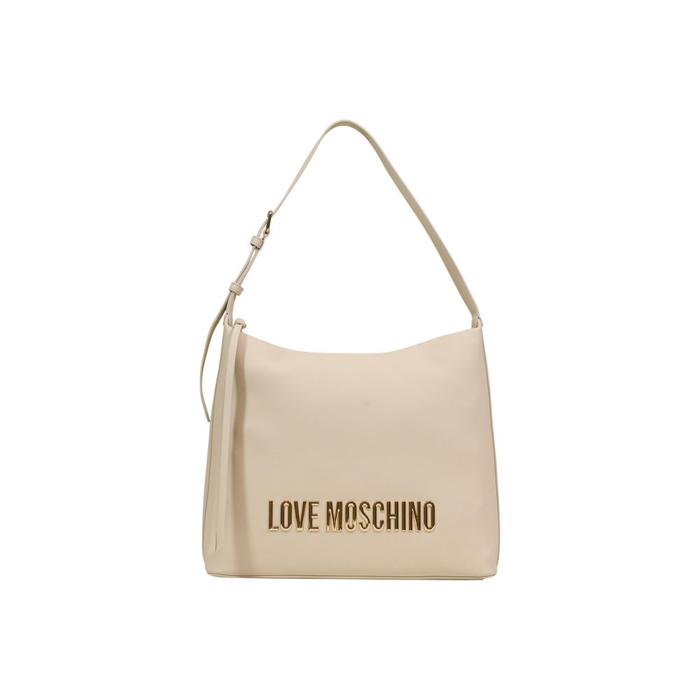 Love Moschino Beige Polyethylene Handbag | Regal Royce