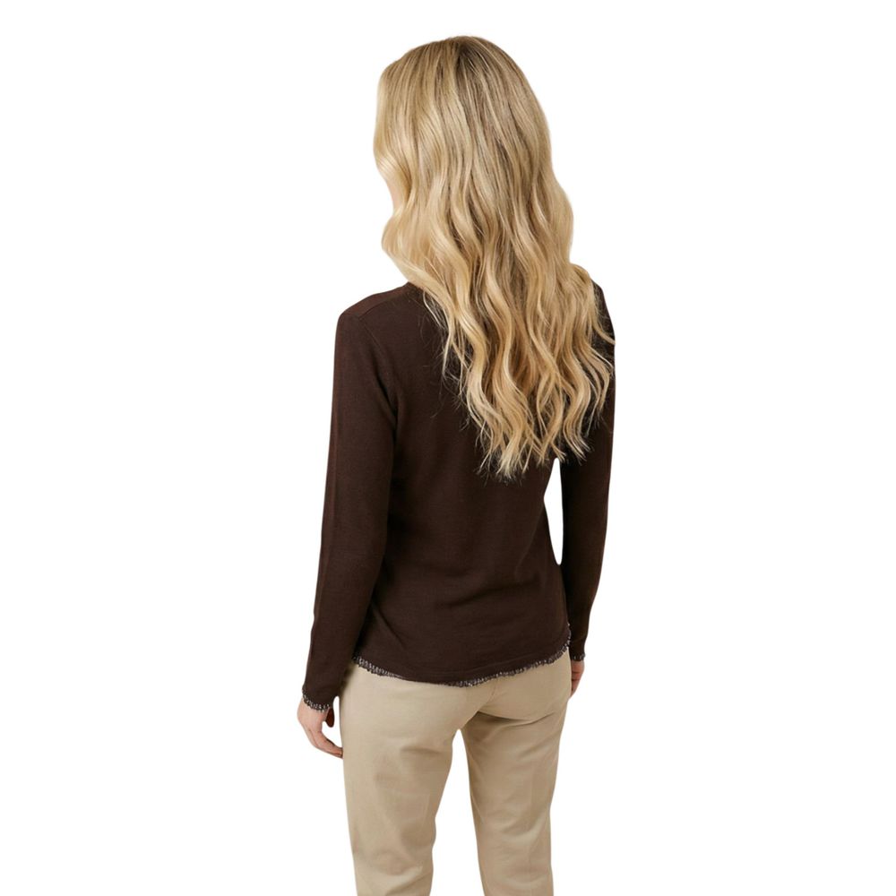 Street One Brown Cotton Long Sleeve T-Shirt | Regal Royce