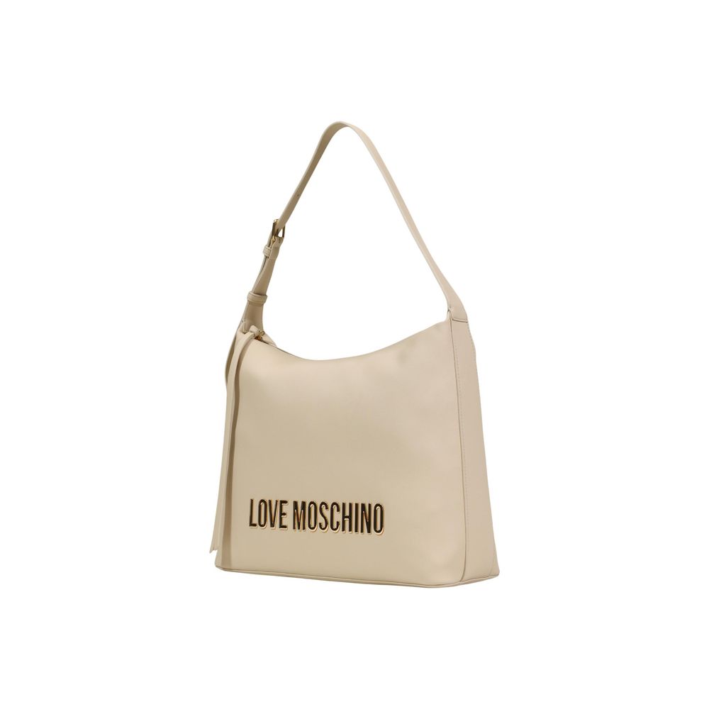 Love Moschino Beige Polyethylene Handbag | Regal Royce