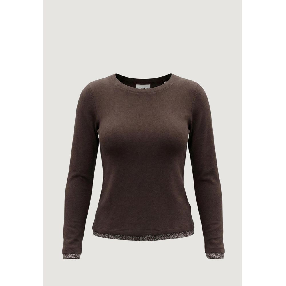 Street One Brown Cotton Long Sleeve T-Shirt | Regal Royce