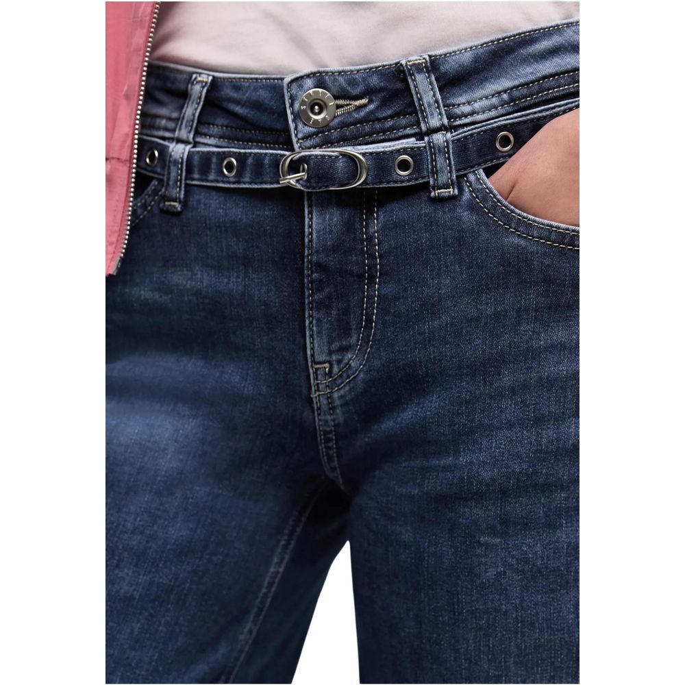 Street One Blue Cotton Relaxed Fit Jeans | Regal Royce