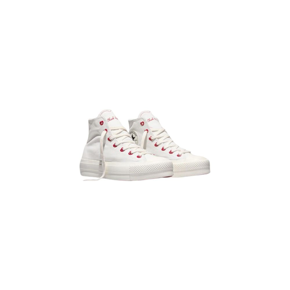 Converse White Fabric Platform Sneakers | Regal Royce