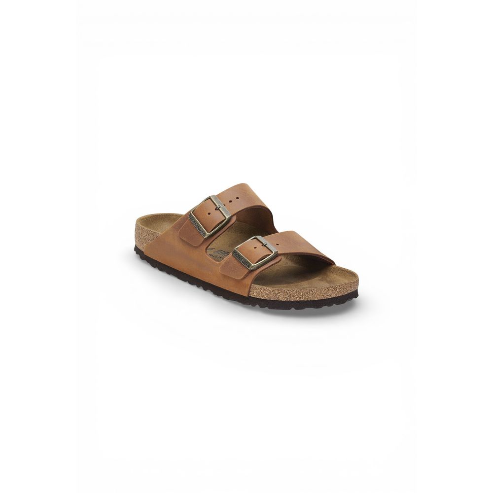 Birkenstock Brown Leather Flat Sandals | Regal Royce