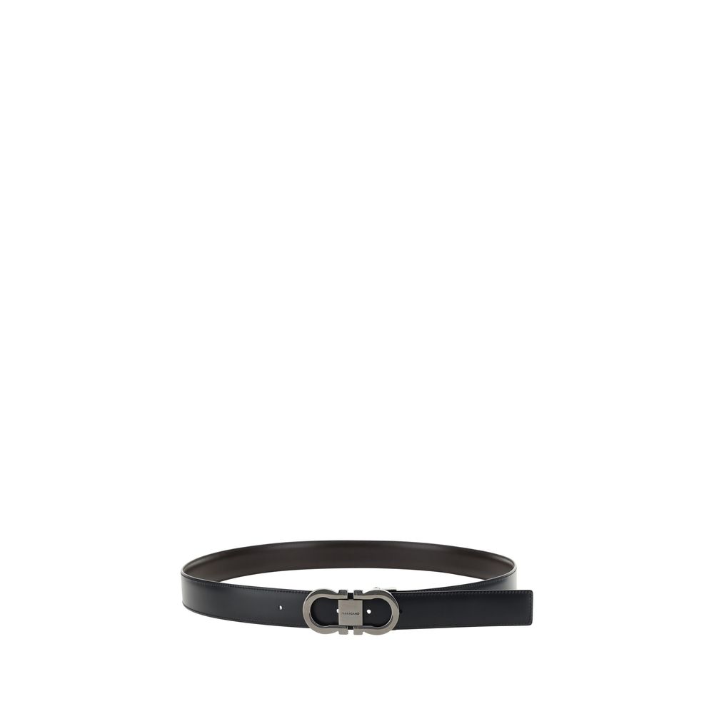 Ferragamo Black Calf Leather Bos Taurus Regular Belt | Regal Royce