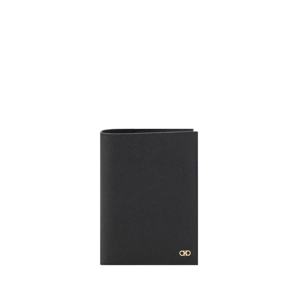 Ferragamo Black Calf Leather Bos Taurus Wallet | Regal Royce