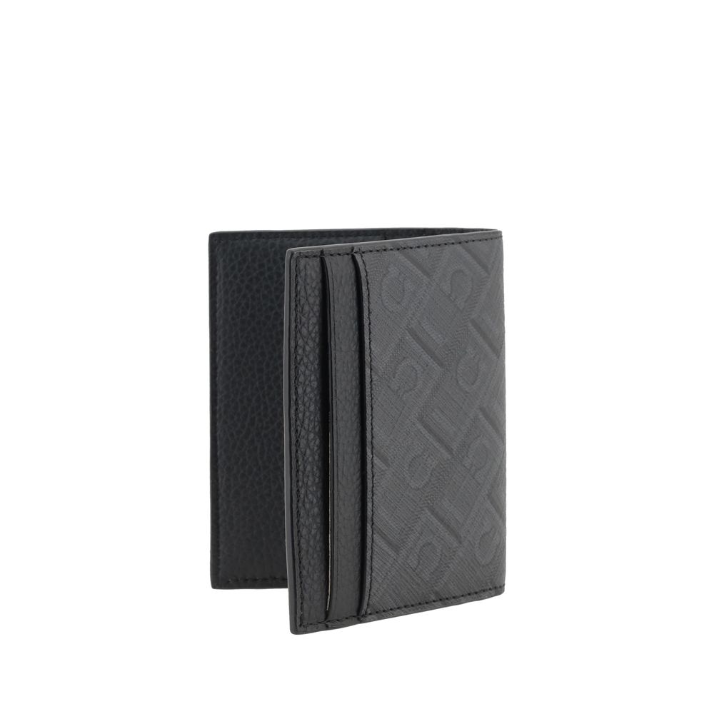 Ferragamo Black Calf Leather Bos Taurus Wallet | Regal Royce