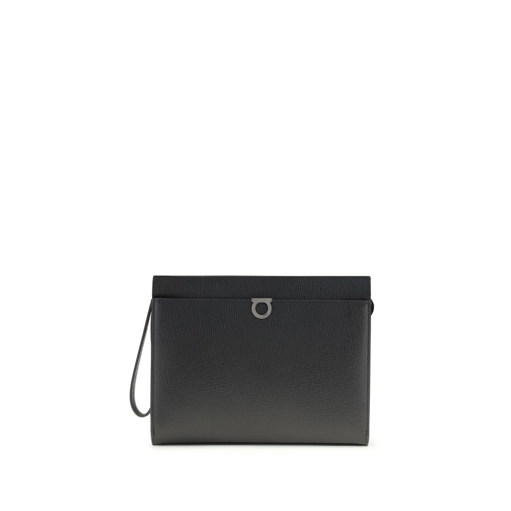 Ferragamo Black Calf Leather Bos Taurus Accessories | Regal Royce