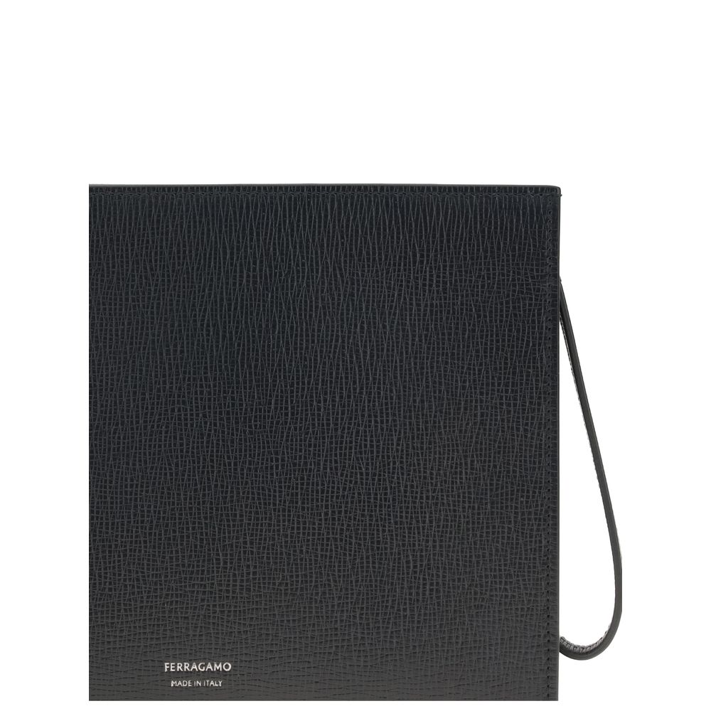 Ferragamo Black Calf Leather Bos Taurus Accessories | Regal Royce