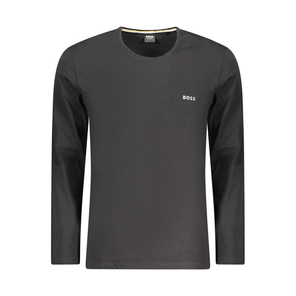 Hugo Boss Black Cotton Men T-Shirt | Regal Royce